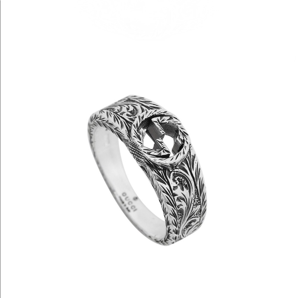 New Authentic GUCCI Interlocking GG Ring Size 6 - Picture 5 of 8